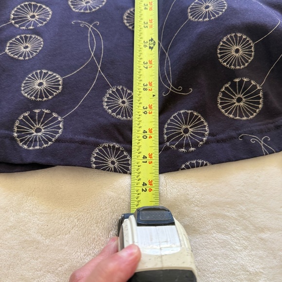 Effie’s Heart Summer Midi Dress Large Black Navy Floral Stretch Faux Wrap - Picture 8 of 14